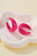 Retro High-Shine Acrylic Chunky Hoop Earrings | 40E478