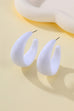 Retro High-Shine Acrylic Chunky Hoop Earrings | 40E478