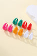 Retro High-Shine Acrylic Chunky Hoop Earrings | 40E478