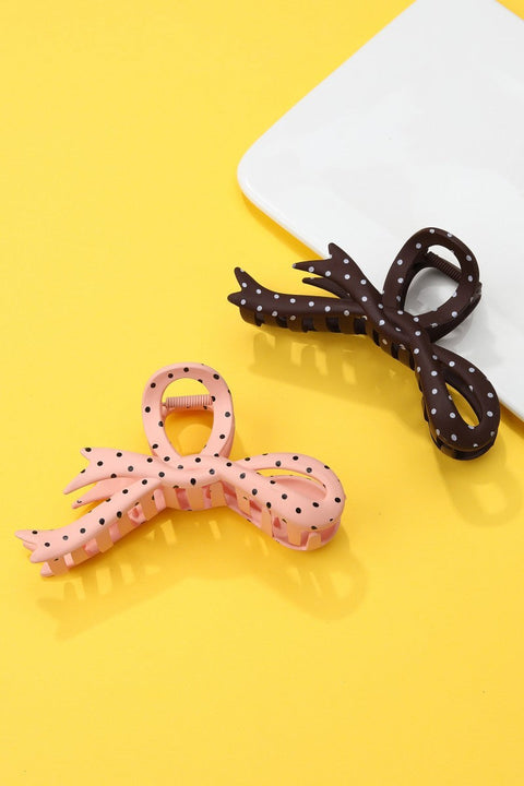 Oversized Polka Dot Bow Hair Claw Clip | 40H1066