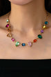 Rainbow Pear Gemstone Dangle Necklace | 80N92848