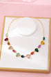 Rainbow Pear Gemstone Dangle Necklace | 80N92848