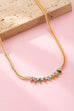 Rainbow Marquise Drop Bib Necklace | 80N92850