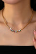 Rainbow Marquise Drop Bib Necklace | 80N92850