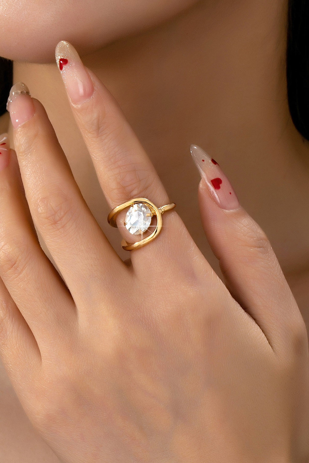 Crystal Twist Open Ring | 80R232