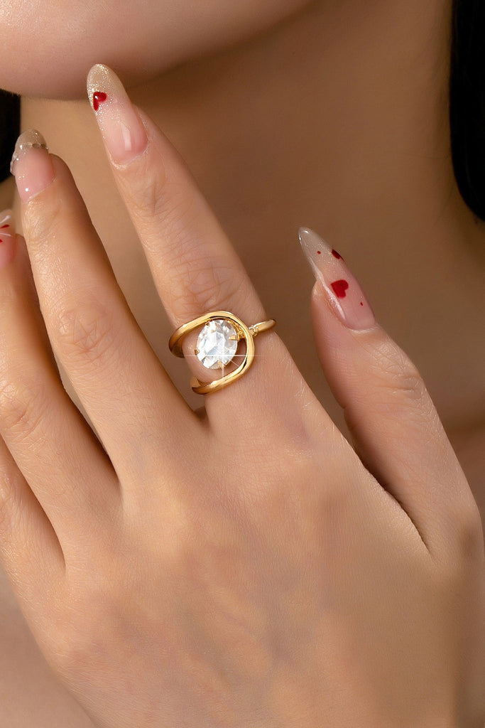 Crystal Twist Open Ring | 80R232