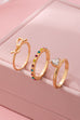 Rainbow Crystal Bow Statement Ring Set | 80R243