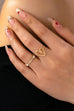 Baguette Crystal Heart Open Ring | 80R245
