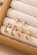 Pink Crystal & Gold Hoop Earring Set | 80E62083