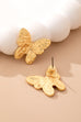 Textured Gold Butterfly Stud Earrings | 80E62062
