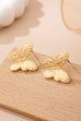 Textured Gold Butterfly Stud Earrings | 80E62062