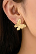 Textured Gold Butterfly Stud Earrings | 80E62062