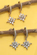 Sparkling Flower Hoop Drop Earrings | 40E484