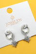 Sparkling Flower Hoop Drop Earrings | 40E484