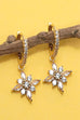 Sparkling Flower Hoop Drop Earrings | 40E484