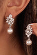 Marquise Crystal & Pearl Drop Earrings | 40E486