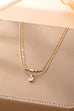 Layer Crystal Bar & Solitaire Square Necklace | 80N92870