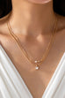 Layer Crystal Bar & Solitaire Square Necklace | 80N92870