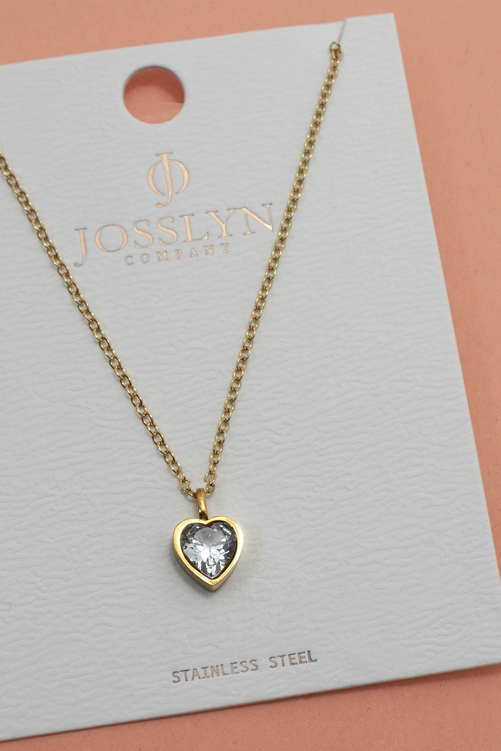 18K STAINLESS STEEL TARNISH FREE SQUARE NECKLACE | 40NK9675