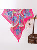 Vibrant Pink Floral Silk-Feel Scarf | 40SC705