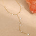 18K STAINLESS STEEL TARNISH FREE Y NECKLACE | 40NK9679