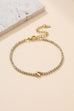 18K STAINLESS STEEL TARNISH FREE INITIAL BRACELET | 40B5246