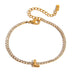 18K STAINLESS STEEL TARNISH FREE INITIAL BRACELET | 40B5246