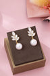 Glass Crystal Cluster & Teardrop Pearl Earrings | 80E61999