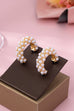 Gold-Tone Multi-Pearl C-Hoop Earrings | 80E61992