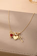 Multi-Charm Heart and Bow Necklace | 80N92882