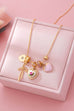 Multi Charm Porcelain Bow Ball Chain Necklace | 80N92892