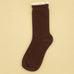 Vintage Lace Trim Cable Knit Crew Socks | 40S02101