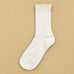 Vintage Lace Trim Cable Knit Crew Socks | 40S02101