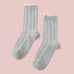 Vintage Lace Trim Cable Knit Crew Socks | 40S02101
