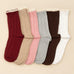 Vintage Lace Trim Cable Knit Crew Socks | 40S02101