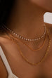 18K STAINLESS STEEL TARNISH FREE LAYERED NECKLACE | 40NK9683