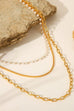 18K STAINLESS STEEL TARNISH FREE LAYERED NECKLACE | 40NK9683