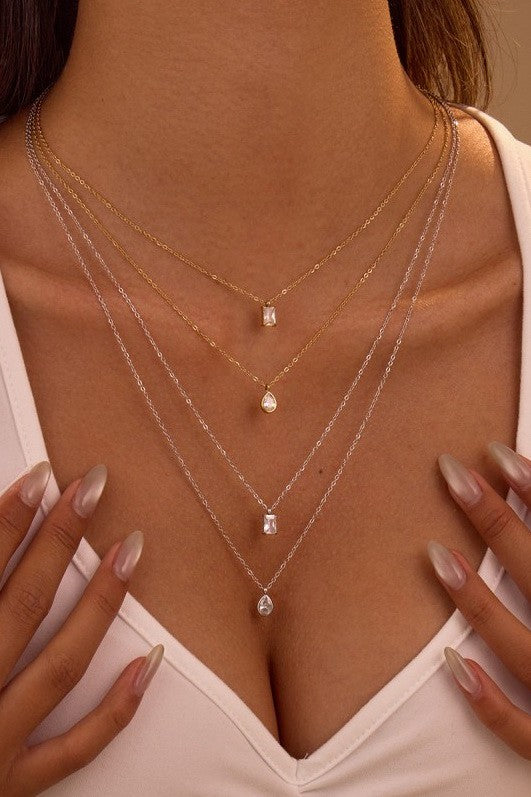 18K STAINLESS STEEL TARNISH FREE LAYERED NECKLACE | 40NK9688