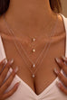 18K STAINLESS STEEL TARNISH FREE LAYERED NECKLACE | 40NK9688