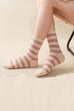 Colorful Horizontal Striped Crew Sock | 40S02088