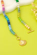 Rainbow Beaded Seashell Charm Necklace | 80N92899