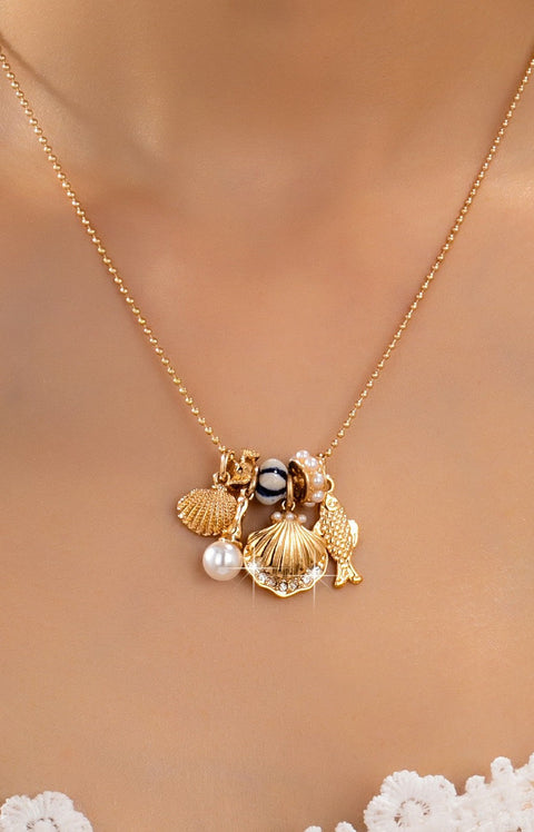 Nautical Charm Ball Chain Necklace | 80N92909