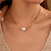 STAINLESS STEEL NON-TARNISH PEARL NECKLACE | 40NK9689