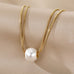 STAINLESS STEEL NON-TARNISH PEARL NECKLACE | 40NK9689
