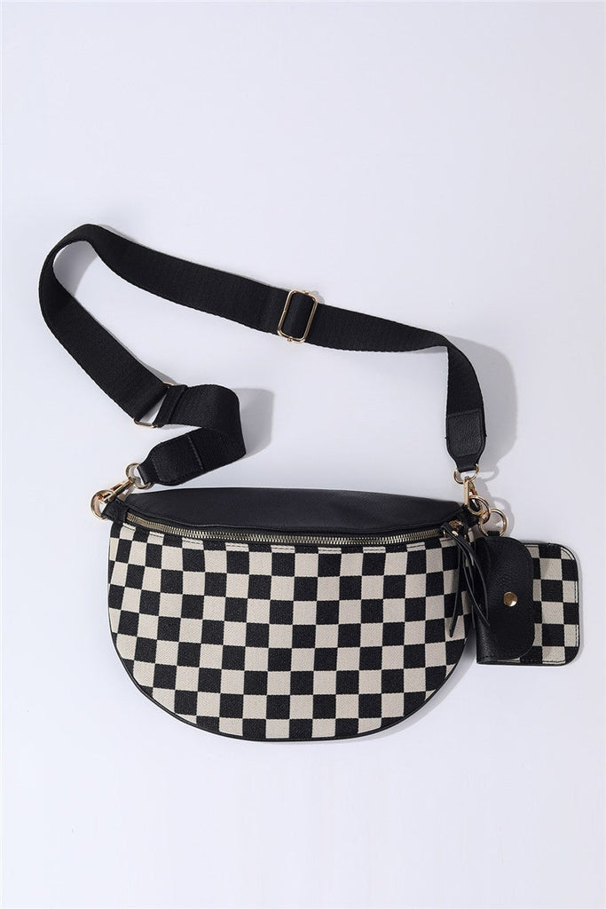 CROSSBODY ZIPPER REMOVAL STRAP SLING BUM BAG | 40P604
