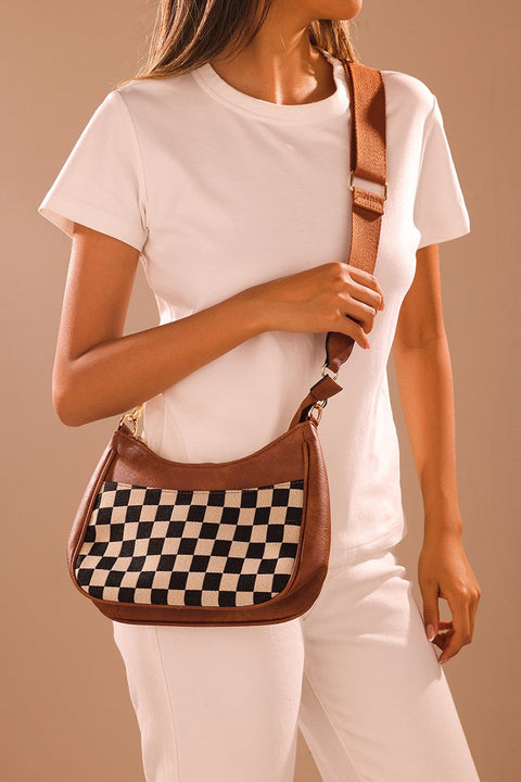 CHECKER CROSSBODY REMOVABLE STRAP BAG | 40P603