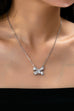 Sparkling Crystal Bow Pendant Necklace | 80N92845