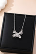 Sparkling Crystal Bow Pendant Necklace | 80N92845