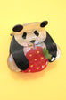 JUMBO PANDA STRAWBERRY HAIR CLAW CLIPS | 40H1079