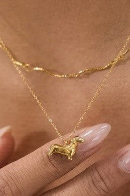 18K STAINLESS STEEL TARNISH FREE DOG NECKLACE | 40NK9696